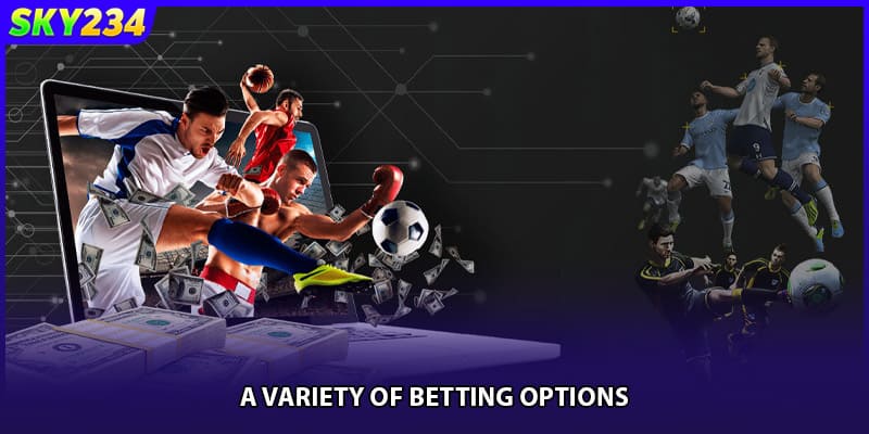 A variety of betting options