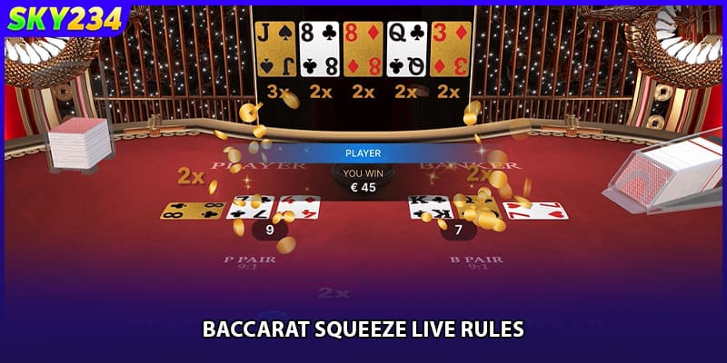Baccarat Squeeze Live Rules