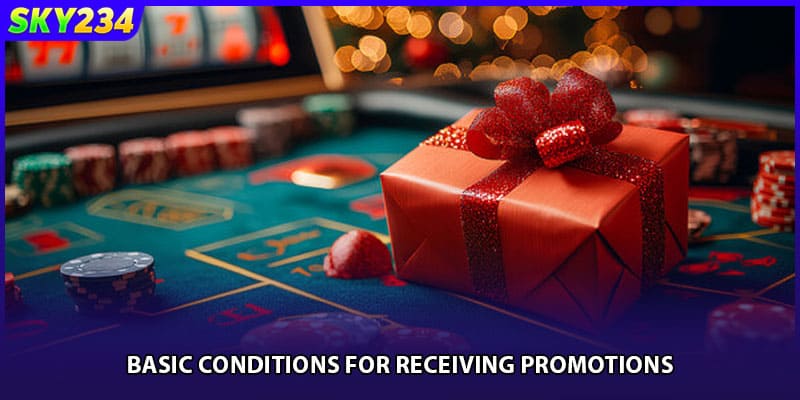 Basic conditions for receiving promotions