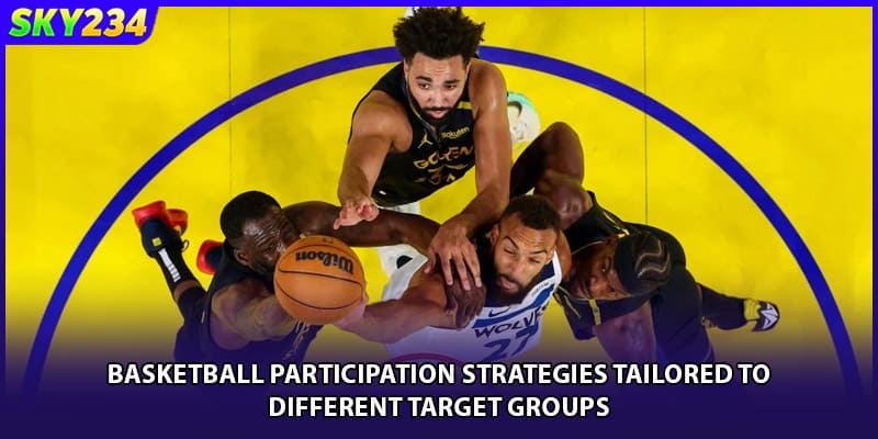 Basketball participation strategies tailored to different target groups.
