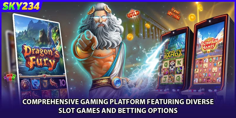 Comprehensive gaming platform featuring diverse slot games and betting options