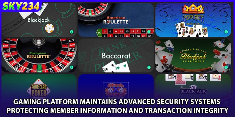 Gaming platform maintains advanced security systems protecting member information and transaction integrity