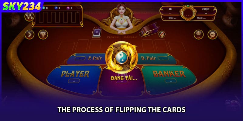 The process of flipping the cards