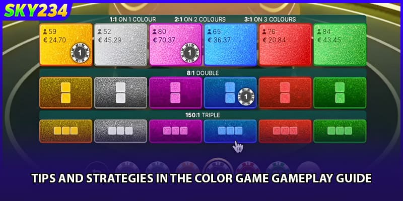 Tips and strategies in the Color Game gameplay guide.